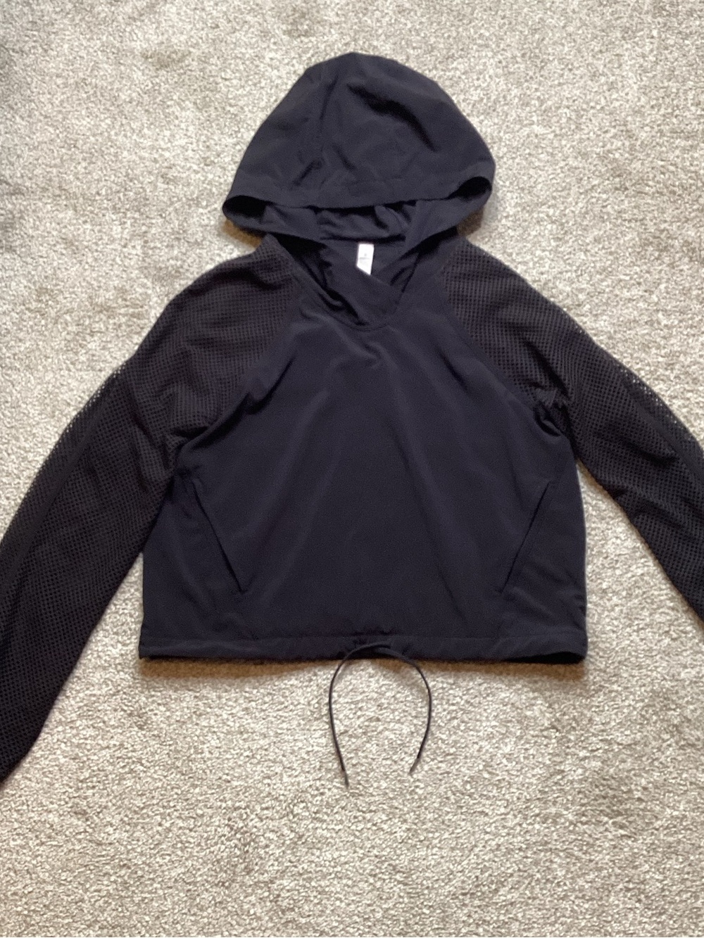 Lululemon Catch a Breeze Pullover Black Mesh 4 Small Shirt Top Hoodie - Picture 6 of 9